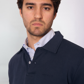 POLO EN MOUSSE MARINE