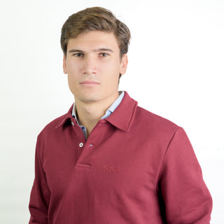 POLO FELPA BURDEOS