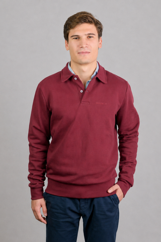 POLO FELPA BURDEOS